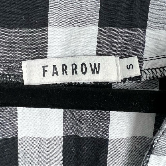 FARROW Chaumont Dress in Black and White Buffalo Check, Asymmetrical Hem, Size S - Picture 9 of 13